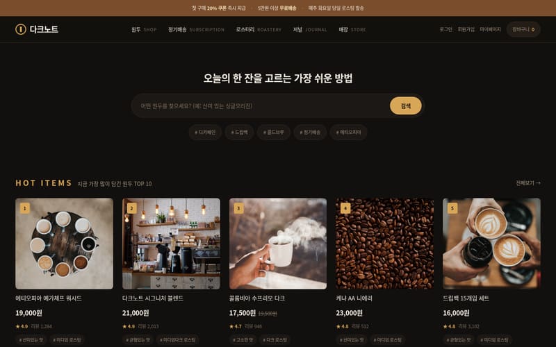 요식·카페 템플릿